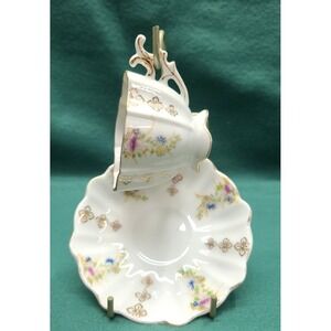 Vintage Occupied‎ Japan Teacup Saucer Demitasse Set Trailing Flowers